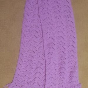 Purple Knit Scarf